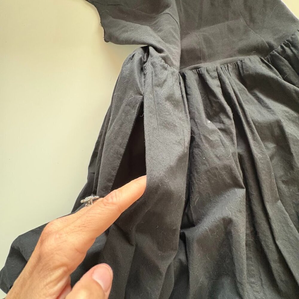 La Vie Rebecca Taylor Voile Jersey Dress 100% Cotton Scoop Neck Midi Swingy Med - Picture 8 of 14